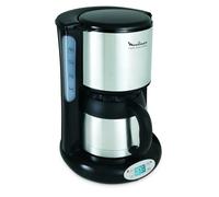 Moulinex, (FT3628) macchina del caffè con timer termo digitale Subito, 4 programmi, caraffa termica, 0,9 l, acciaio inox e nero opaco