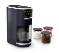 Moulinex Gelatiera Dolci, Nero, MJ6038 | con 10 Programmi per Gelato, Sorbetto, Yogurt e Cocktail, Tecnologia 1-Step Perfector, Pulizia Automatica