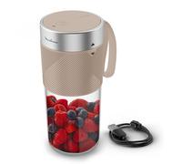 Moulinex Lightmix, Frullatore Portatile 300ml, Potente e Silenzioso, Bicchiere in Tritan Infrangibile, Lunga Autonomia e Auto Spegnimento, Colore Argilla, LM1C0A