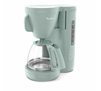 Moulinex Macchina da caffè filtro, Serbatoio acqua frontale 1.25 L, Filtro permanente, Porta filtro girevole con manico largo, Sistema antigoccia, Tenuta calda, Colore eucalipto Morning FG2M1310
