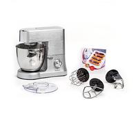 Moulinex Masterchef Impastatrice Planetaria, 6,7 litri, Robot da cucina con Frusta, sbattitore, Gancio Impastatore, 1500 W, 8 velocità, QA810D