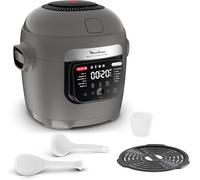 Moulinex Multicook & Fry MZ730BF0 Multicooker e friggitrice ad aria integrata, con 12 programmi, cottura su 2 piani, funzione di programmazione, capacità da 6 l, grigio (gris hippo)