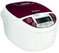 Moulinex - Multicooker Plastica, 12 programmi, cuoci-riso e cottura a vapore, capacità 5 l, potenza 750 W, contenitore antiaderente amovibile, tecnologia Fuzzy Logic [comandi in lingua inglese]