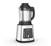 Moulinex Perfectmix Cook frullatore riscaldante ad alta velocità, 10 programmi automatici, 1400 W, YY5607FG, Nero e Trasparente, Metallo