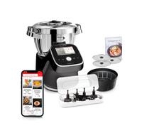Moulinex Robot Da Cucina Multifunzione I-Companion Touch Pro (Black) Funzione Cottura Capacità 3L Schermo Touch Bilancia Integrata Kit Tritatutto