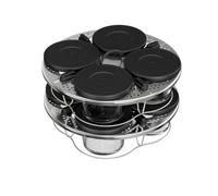 Moulinex Set di 8 bicchieri sovrapposbili, Cookeo, Coperchi, Antipasti, Yogurt e dessert, XA6140E0