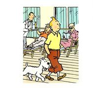 Moulinsart A4 Plastic Folder The Adventures of Tintin And Snowy Walking (15105)
