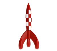 Moulinsart - Fuso lunare PVC/ABS, 17 cm, rosso e bianco