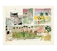 Moulinsart Postcard Corto Maltese, Life in The Pacific (17,5x12,5cm)