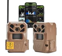 Moultrie Edge 2 - Fotocamera cellulare Trail - Confezione da 2 - Connessione automatica 4G LTE a livello nazionale - Foto 36 MP su richiesta - Video 1080p con audio HD - Raggio di rilevamento di 30 m