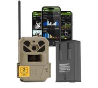 Moultrie Edge 2 PRO - Fotocamera cellulare Trail + batteria Power Mag, foto on demand da 40 MP, video 1440p con audio HD Ai, connessione automatica 4G LTE a livello nazionale - batteria da 3100 mAh