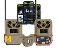 Moultrie Edge 2 PRO - Fotocamera cellulare Trail - Confezione da 2 - Connessione automatica 4G LTE a livello nazionale - Foto da 40 MP su richiesta - Video HD 1440P - Eliminazione dei falsi trigger Ai