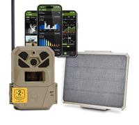 Moultrie Edge 2 PRO - Fotocamera cellulare Trail e pannello solare Power Pack - 3,4 W - Connessione automatica 4G LTE a livello nazionale - Foto su richiesta da 40 MP - Video HD Audio 1440P -
