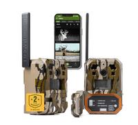 Moultrie Mobile Edge Pro - Fotocamera cellulare Trail - Confezione da 2 - Connessione automatica, copertura nazionale, tecnologia di eliminazione dei falsi trigger, video 1080p con audio HD, portata