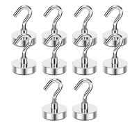 MOUMOUTEN 10 Ganci Magnetici, Ganci Rimovibili con Forte Tenuta da 19 kg per Cabine da Crociera, Frigoriferi, Aule e Cucine