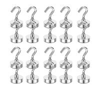 MOUMOUTEN 20 Ganci Magnetici, Ganci Rimovibili con Forte Tenuta da 6 kg per Cabine da Crociera, Frigoriferi, Aule e Cucine