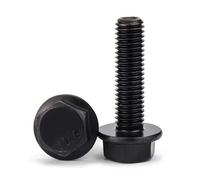 MOUMOUTEN 40pz Bulloni A Testa Esagonale Flangiata, 10.9 Viti In Lega Nera Finitura Nera, Bulloni A Testa Esagonale Flangiata M8*16 Senza Denti