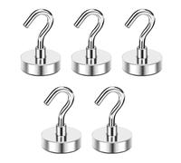 MOUMOUTEN 5 Ganci Magnetici, Ganci Rimovibili con Forte Tenuta da 46 kg per Cabine da Crociera, Frigoriferi, Aule e Cucine