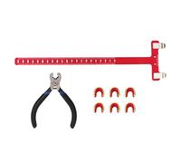 MOUMOUTEN Bow Adjustment Tool Set with T-Square Measure Pliers, Archery Maintenance Kit for Equipment Tuning And Calibration Black (Red Set)