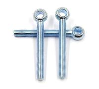 MOUMOUTEN Bullone ad occhiello di sollevamento M12*60mm, 4 pezzi, finitura a vite in acciaio al carbonio zincato blu-bianco, bulloni completamente filettati per collegamento fune, magazzino, officina
