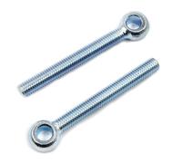 MOUMOUTEN Bullone ad occhiello di sollevamento M6*20mm, 10 pezzi, finitura a vite in acciaio al carbonio zincato blu-bianco, bulloni completamente filettati per collegamento fune, magazzino, officina