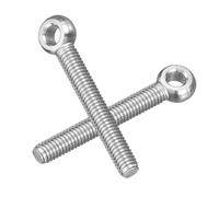 MOUMOUTEN Bullone ad occhiello di sollevamento M6*25mm, 12 pezzi in acciaio inossidabile 304 con finitura a vite, bulloni completamente filettati per collegamento fune, magazzino, officina, porto