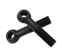 MOUMOUTEN Bullone ad occhiello di sollevamento M6*30mm, 20 pezzi con finitura a vite in acciaio al carbonio nero, bulloni semifilettati per collegamento fune, magazzino, officina, porto