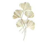 MOUMOUTEN Decorazioni per pareti in met 3D foglie ginkgo scultura 23,6x13,8 pollici di ferro oro appeso arte per soggiorno camera da letto