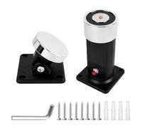 MOUMOUTEN Fermaporta elettromagnetico a parete in acciaio inox DC12V | Forza di tenuta 60 kg (132,3 libbre) Serratura elettromagnetica per porte tagliafuoco in legno Sistema per porte tagliafuoco