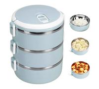 MOUMOUTEN Lunch Box Termico - Lunch Box Impilabile Multistrato in Acciaio Inox Isolato Bento Box Contenitori di Conservazione degli Alimenti per Ufficio Scolastico All'Aperto