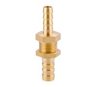 MOUMOUTEN Raccordo portagomma in ottone, devia percorsi metalli giuntatrice Mender Barb Splicer Mender Joiner Raccordo adattatore tubo flessibile connettore per aria acqua olio (8 mm-6 mm)