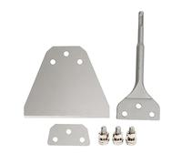 MOUMOUTEN Raschietto a martello con manico rotondo in acciaio per molle da 6 pollici, kit di scalpelli a paletta per pavimenti ultra sottile a due fori e due scanalature, ideale