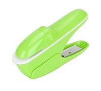 MOUMOUTEN Vpinzatrice Yfficio Spillatrice Piccola, Pinzatrice Ufficio Piccola Mini Cucitrice Abs Senza Punti Metallici Cucitrice per Libri Carta Senza Punti Metallici, Capacità 7 9 Fogli(Verde)