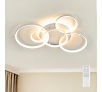 MOUNM Plafoniera LED Soffitto Moderna, Lampadario Camera da Letto 86 * 60cm，Plafoniera LED Dimmerabile 3000K-6000K per Soggiorno Camera da Letto Sala da Pranzo 75W