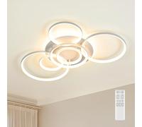 MOUNM Plafoniera LED Soffitto Moderna, Lampadario Camera da Letto 92 * 60cm ，Plafoniera LED Dimmerabile 3000K-6000K per Soggiorno Camera da Letto Sala da Pranzo 84W