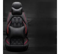 MounSgk Coprisedili per auto adatti per Alfa Romeo 147 156 159 166 Giulia Giulietta Mito Stelvio 3D All Inclusive in pelle 5 sedili accessori per auto, nero lusso