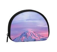 Mount at Sunset Print Mini Storage Bag Shell Shape Wallet Small Coin Wallet Shell Storage Bag