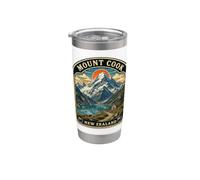 Mount Cook Nuova Zelanda Vintage Alpi meridionali Bicchiere termico in acciaio inox doppia parete