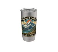 Mount Cook Nuova Zelanda Vintage Alpi meridionali Bicchiere termico in acciaio inox doppia parete