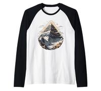 Mount Everest Mountaineering Climber Summit Alpine Maglia con Maniche Raglan