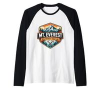Mount Everest Summit Club Mountain Peak Climber Ventilatore per Arrampicata Maglia con Maniche Raglan