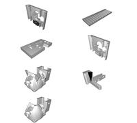 Mount for Diamond Hotend - For Makerbot Replicator & Wanhao D4