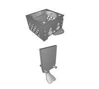 Mount for Ender 5 Dual Hotend Compatible with Chimera System Stock Fan