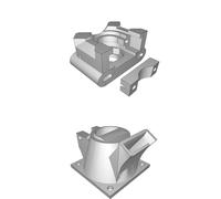 Mount for J-head Bowden Extruder with 40mm Fan Duct Compatible with Prusa i3