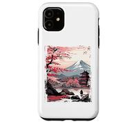 Mount Fuji Cherry Blossoms Geisha Japanese Garden Japan Art Custodia per iPhone 11