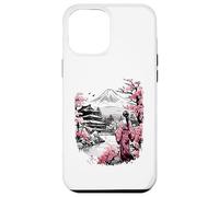 Mount Fuji Cherry Blossoms Geisha Japanese Garden Japan Art Custodia per iPhone 12 Pro Max