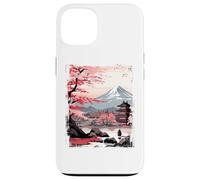 Mount Fuji Cherry Blossoms Geisha Japanese Garden Japan Art Custodia per iPhone 13