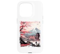 Mount Fuji Cherry Blossoms Geisha Japanese Garden Japan Art Custodia per iPhone 15 Pro
