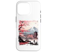 Mount Fuji Cherry Blossoms Geisha Japanese Garden Japan Art Custodia per iPhone 16 Pro