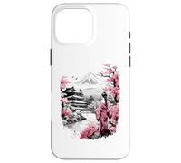Mount Fuji Cherry Blossoms Geisha Japanese Garden Japan Art Custodia per iPhone 16 Pro Max